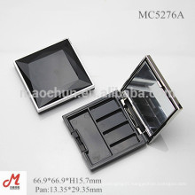 MC5276A Luxury with diamond lid square 4 colour Eye Shadow packaging with mirror